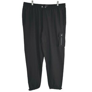 Spyder Active Jogger Cargo Pants Mens XL Black Stretch Woven NWT PT-2304‎